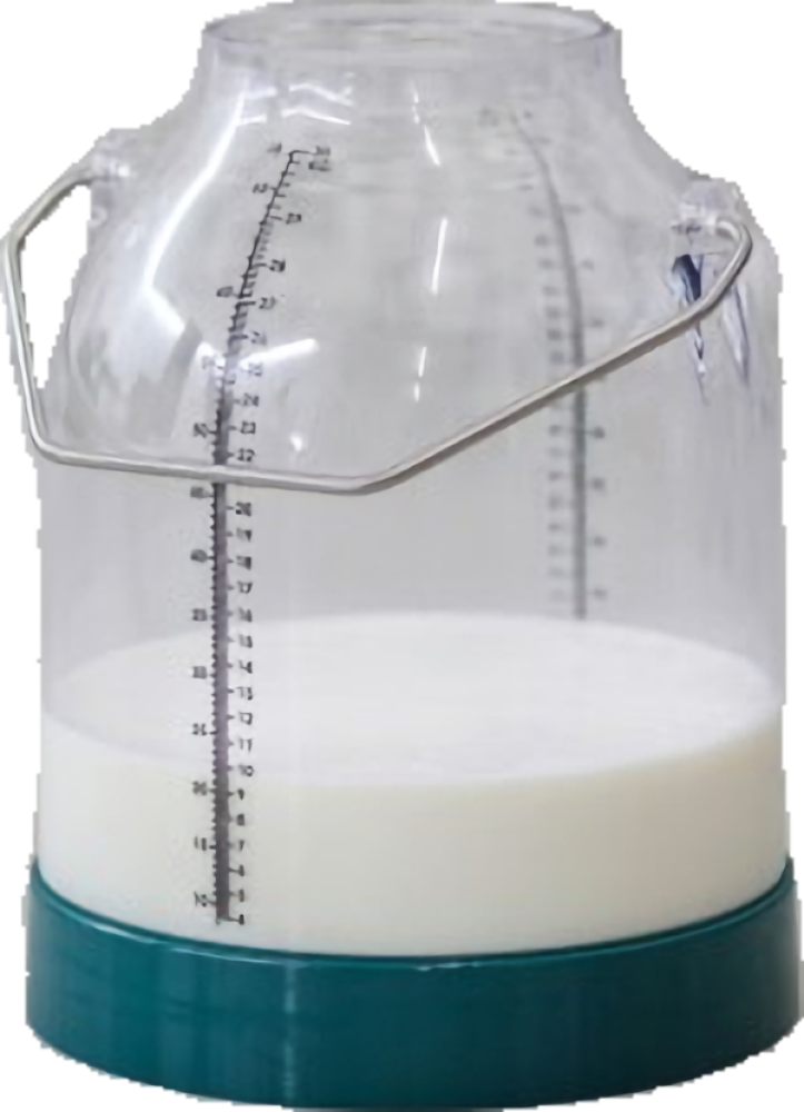 Melkeimer 30 Liter mit Skala grün, Bügelhöhe 117